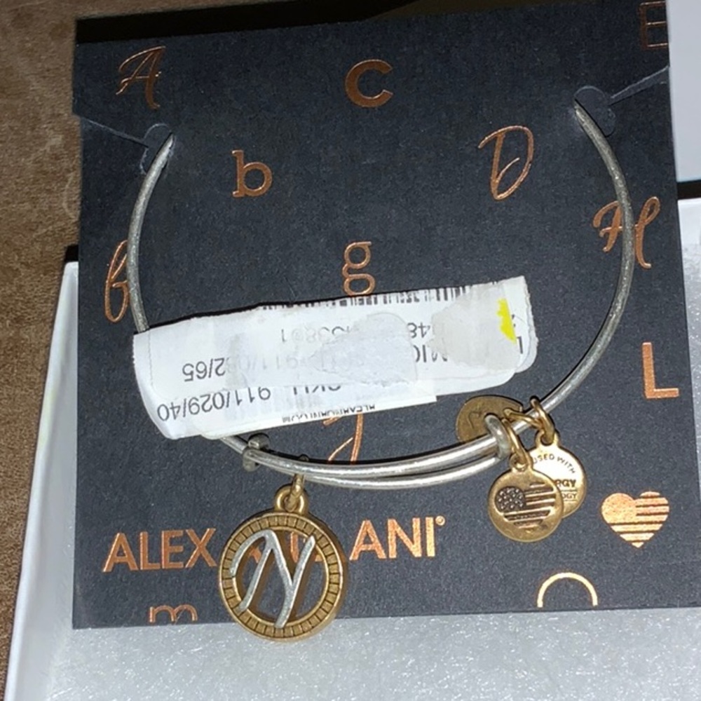 Alex and Ani Initial N Silver Tone and Gold Tone Metal NWTs - Picture 2 of 9